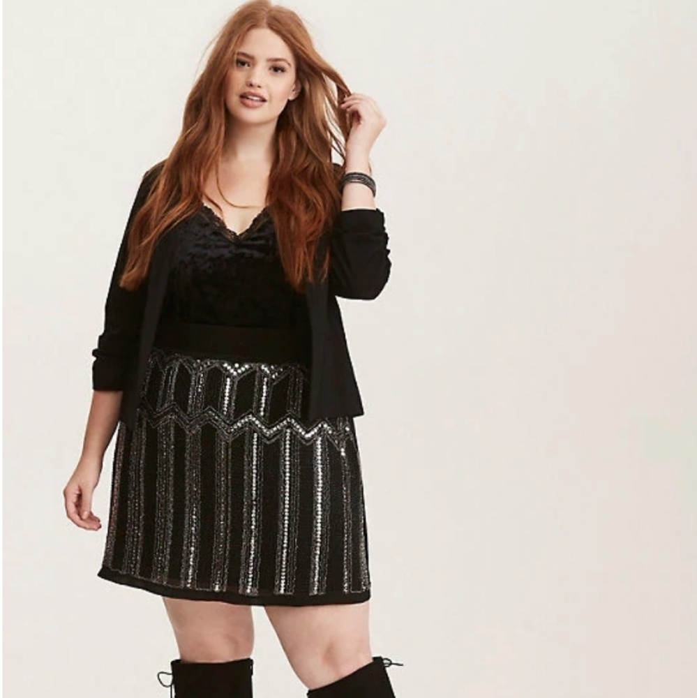 Torrid beaded and sequin skirt